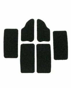 Flauchflächensatz 6-teilig Schwarz