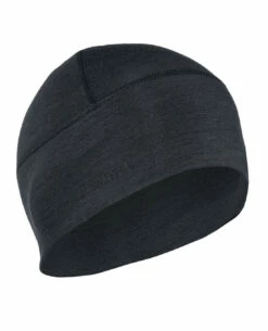 Merino Beanie TACWRK Logo Black Schwarz