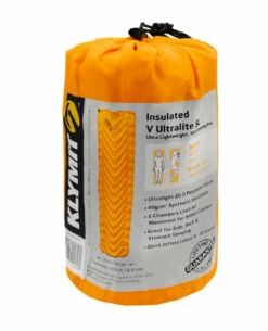 Klymit Insulated V Ultralite SL Sleeping Pad Orange -Outdoor Ausrüstung Verkaufs-Shop klymit insulated v ultralite sl sleeping pad orange 06iuor02c 4