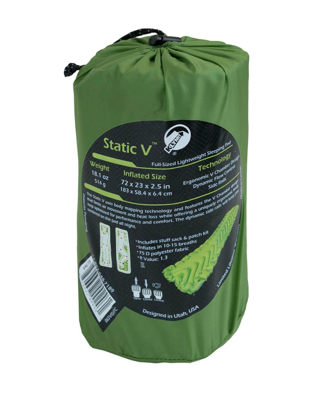 Klymit Static V Green/Char Black 5 Klymit Static V Green/Char Black – Bild 3