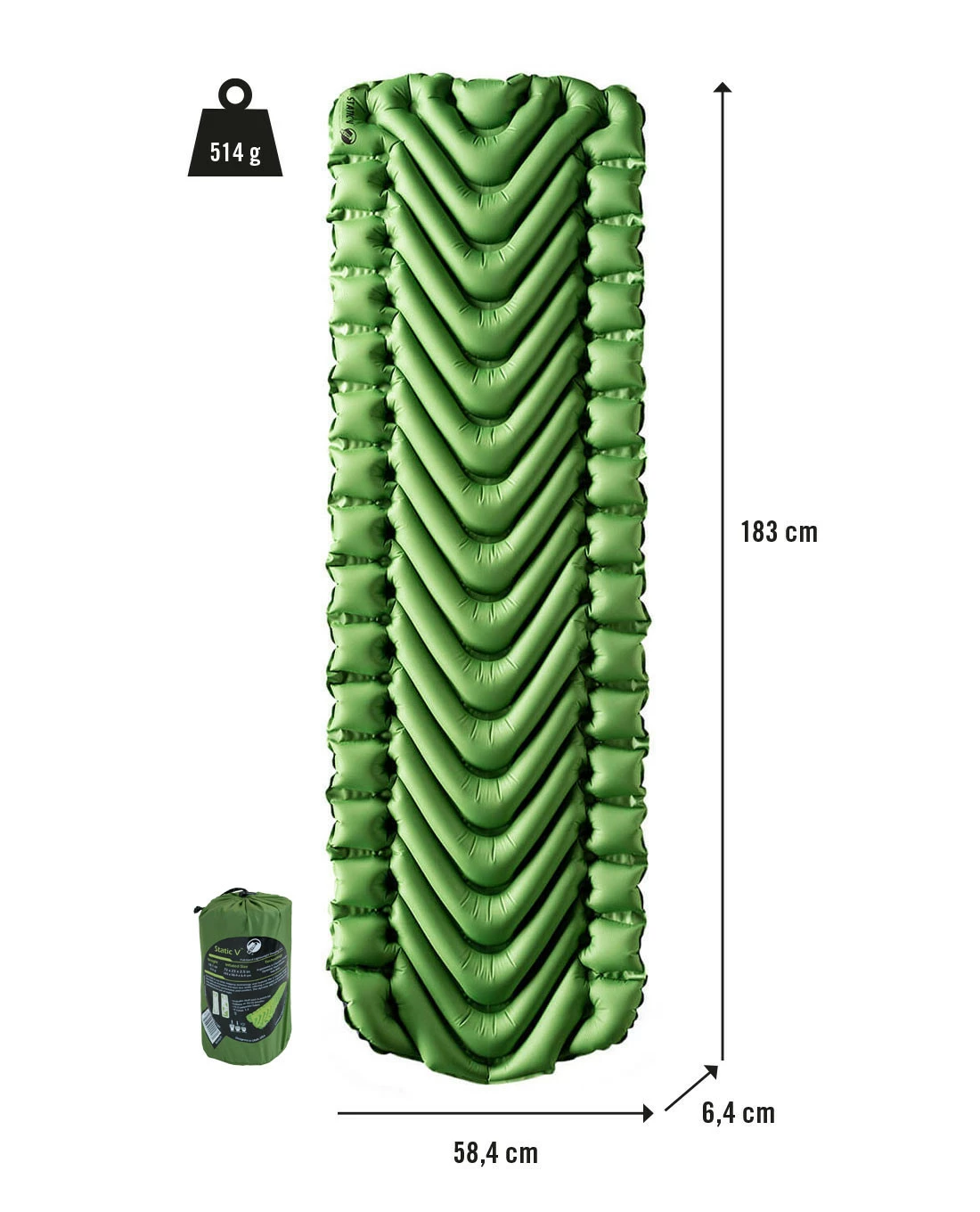 Klymit Static V Green/Char Black 10 Klymit Static V Green/Char Black – Bild 8