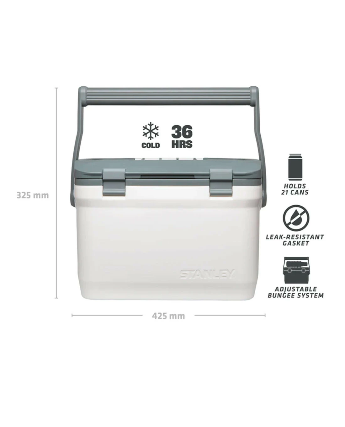 Stanley Adventure Cooler 15.1l Polarweiß 4 Stanley Adventure Cooler 15.1l Polarweiß – Bild 2