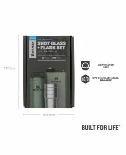 Stanley Adventure Shot Glass & Flask Gift Set 236ml Grün -Outdoor Ausrüstung Verkaufs-Shop stanley adventure shot glass und flask gift set 236ml gruen 669800 2