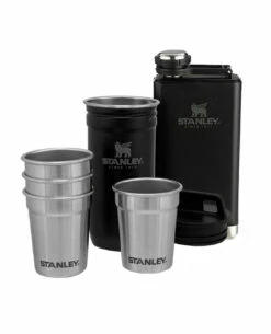 Stanley Adventure Shot Glass & Flask Gift Set 236ml Matt Schwarz