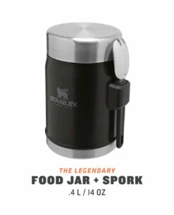 Stanley Classic Food Jar + Spork 0.4l Matt Schwarz -Outdoor Ausrüstung Verkaufs-Shop stanley classic food jar spork 04l matt schwarz 673701 4