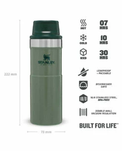 Stanley Classic Trigger-Action Travel Mug 0.47l Grün -Outdoor Ausrüstung Verkaufs-Shop stanley classic trigger action travel mug 047l gruen 667800 3