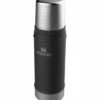 Stanley Classic Vacuum Bottle 0.47l Matt Schwarz -Outdoor Ausrüstung Verkaufs-Shop stanley classic vacuum bottle 047l matt schwarz 668501 1