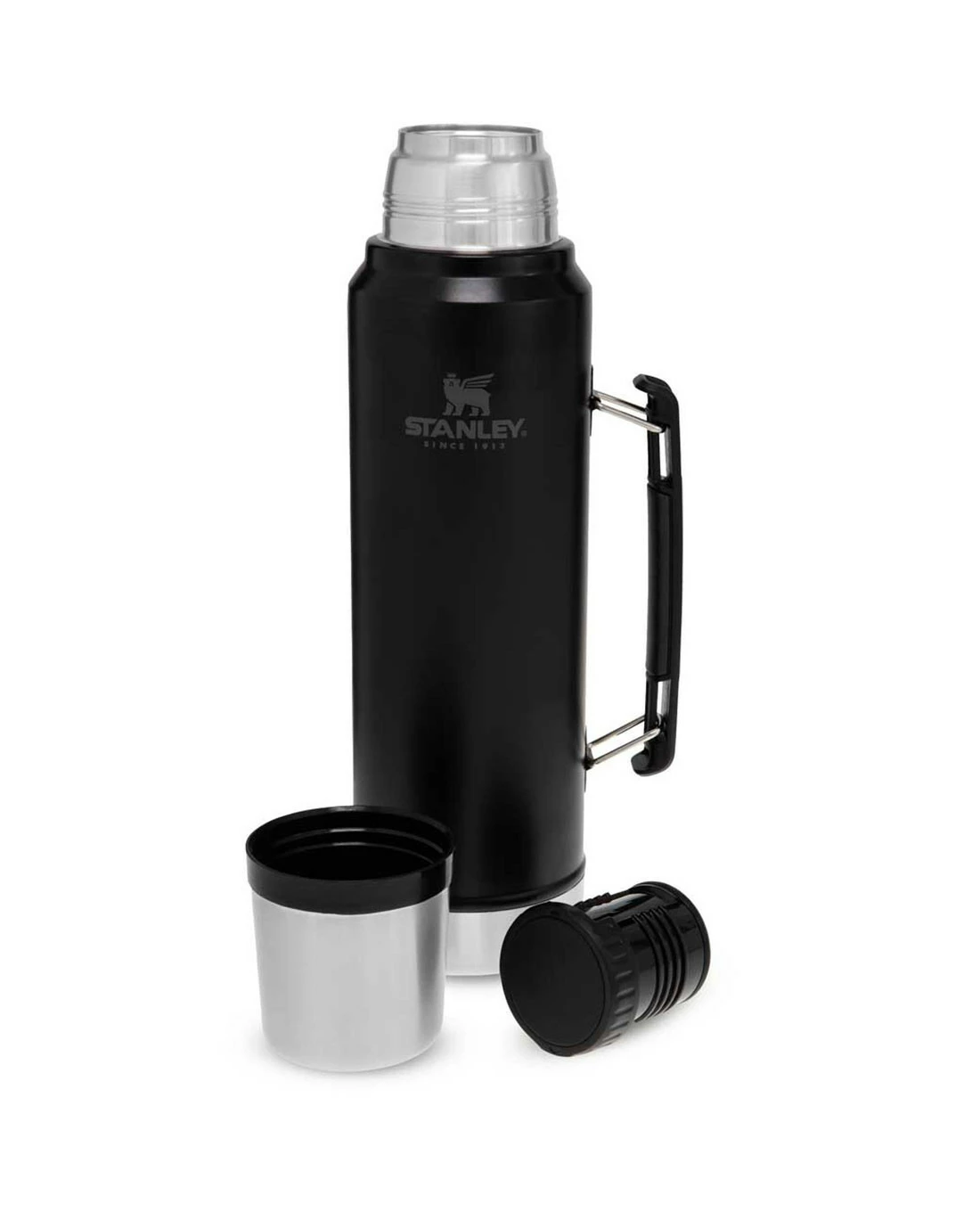 Stanley Classic Vacuum Bottle 1.0l Matt Schwarz 4 Stanley Classic Vacuum Bottle 1.0l Matt Schwarz – Bild 2