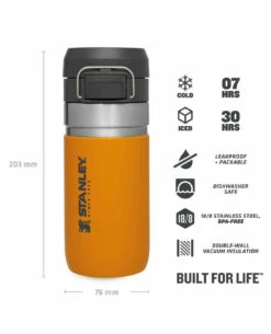 Stanley Quick-Flap Water Bottle 0.47l Safrangelb -Outdoor Ausrüstung Verkaufs-Shop stanley quick flap water bottle 047l safrangelb 674303 4