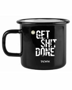 Tasse Get Shit Done Schwarz Metall