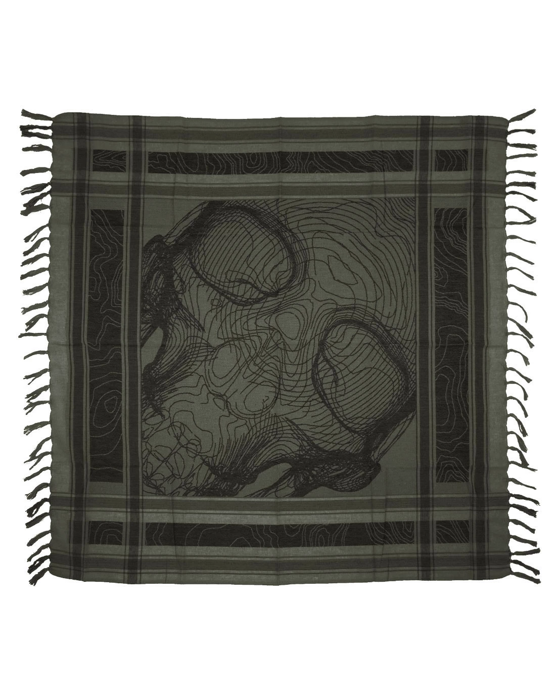 Topo Skull Shemagh Tarmac / Black Schwarz 3 Topo Skull Shemagh Tarmac / Black Schwarz